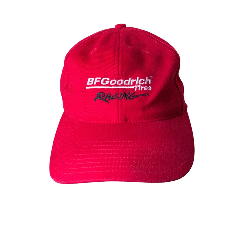 Vintage BFGoodrich Tires Racing Hat Red Gear for Sports Cotton Slide Back Cap